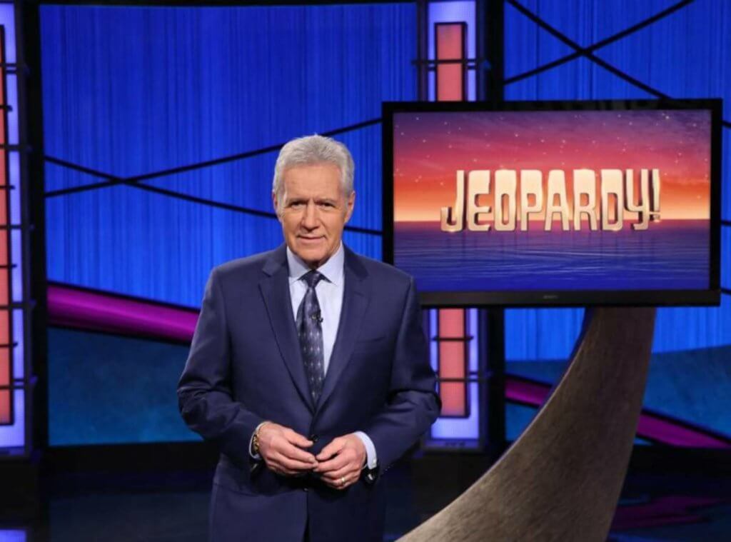 Alex Trebek hosts Jeopardy