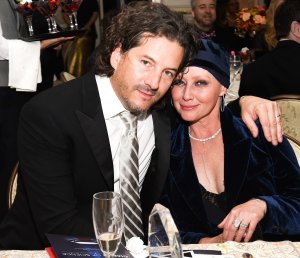 Shannen Doherty and her husband Kurt Iswarienko at American Cancer Society's Giants of Science Los Angeles Gala