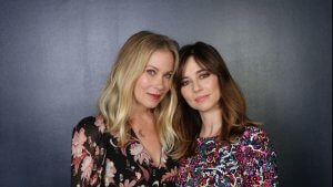 Christina Applegate pictured in a photoshoot alongside 'Dead to Me' co-star Linda Cardellini