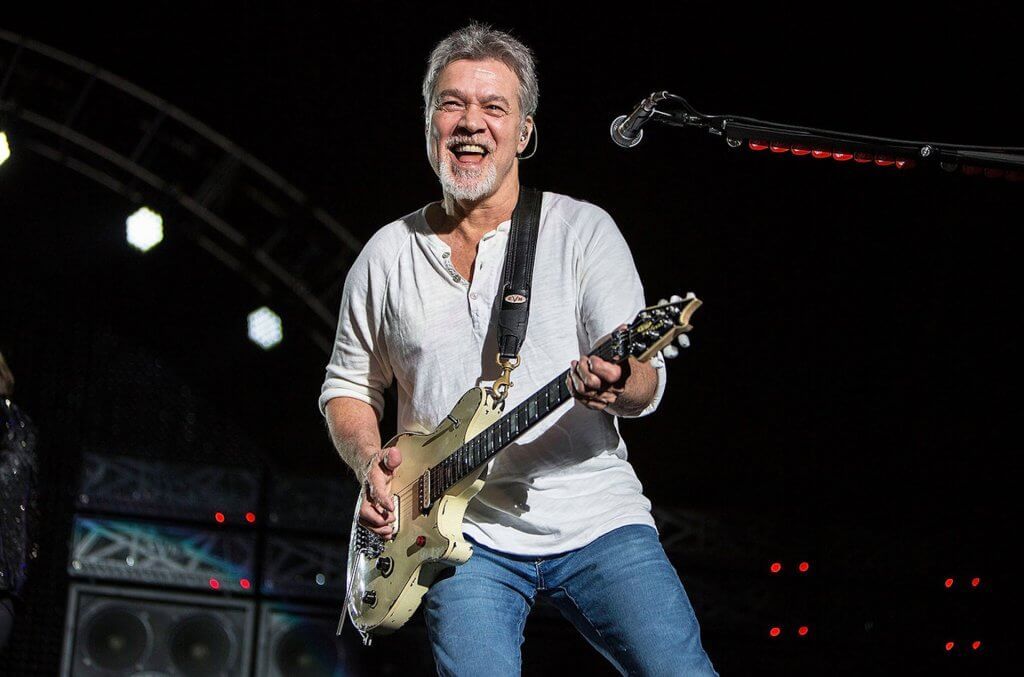 Eddie van halen playing guitar