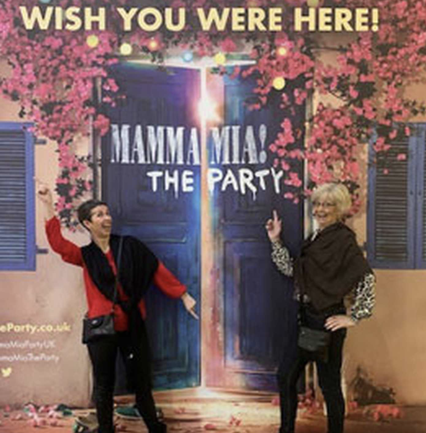 Tammy Andrews celebrates her recovery at Mamma Mia