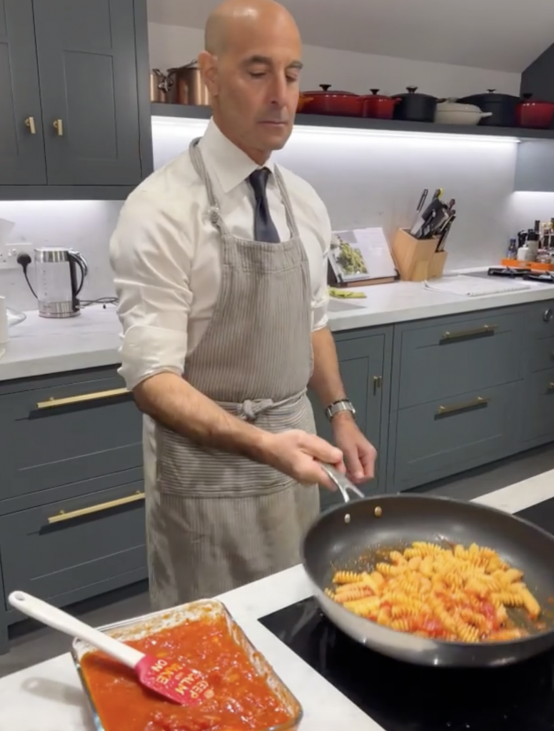 stanley tucci cooking pasta