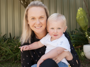 Jill and stage IV neuroblastoma patient Huey