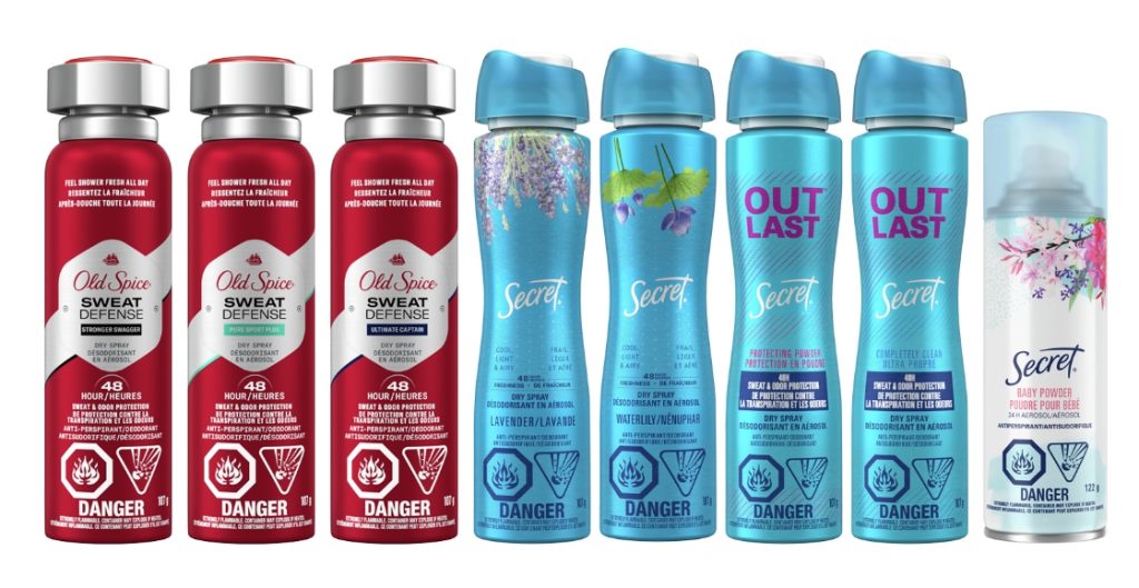 Recall Of Old Spice, Secret Deodorants Due To CancerCausing Benzene