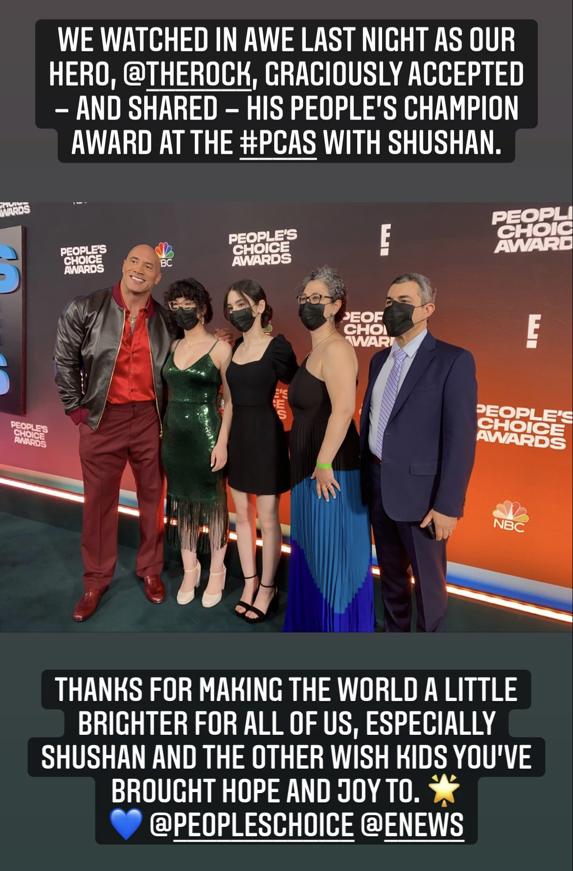 2021 PCAs People's Champion Dwayne The Rock Johnson's Charity Work