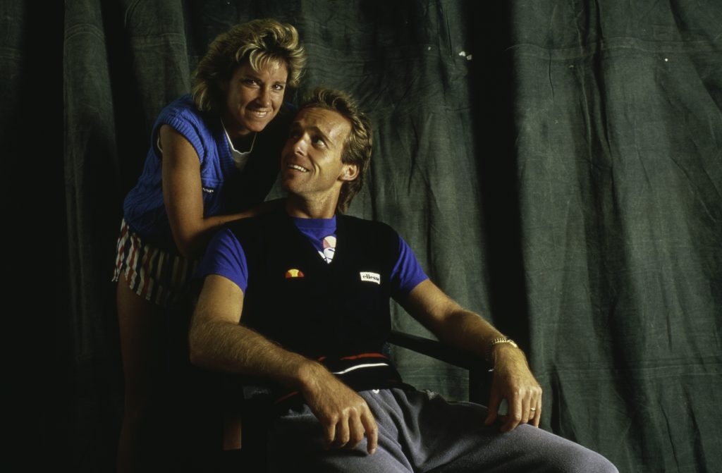 Chris Evert and John Lloyd