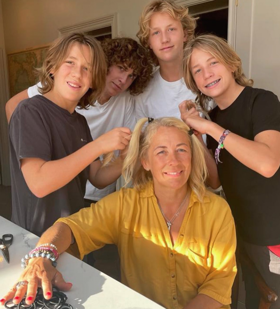 Sarah Beeny and her kids
