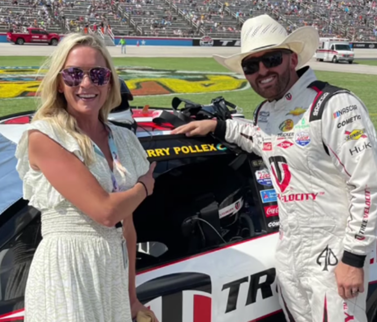 Sherry Pollex poses with Austin Dillon.
