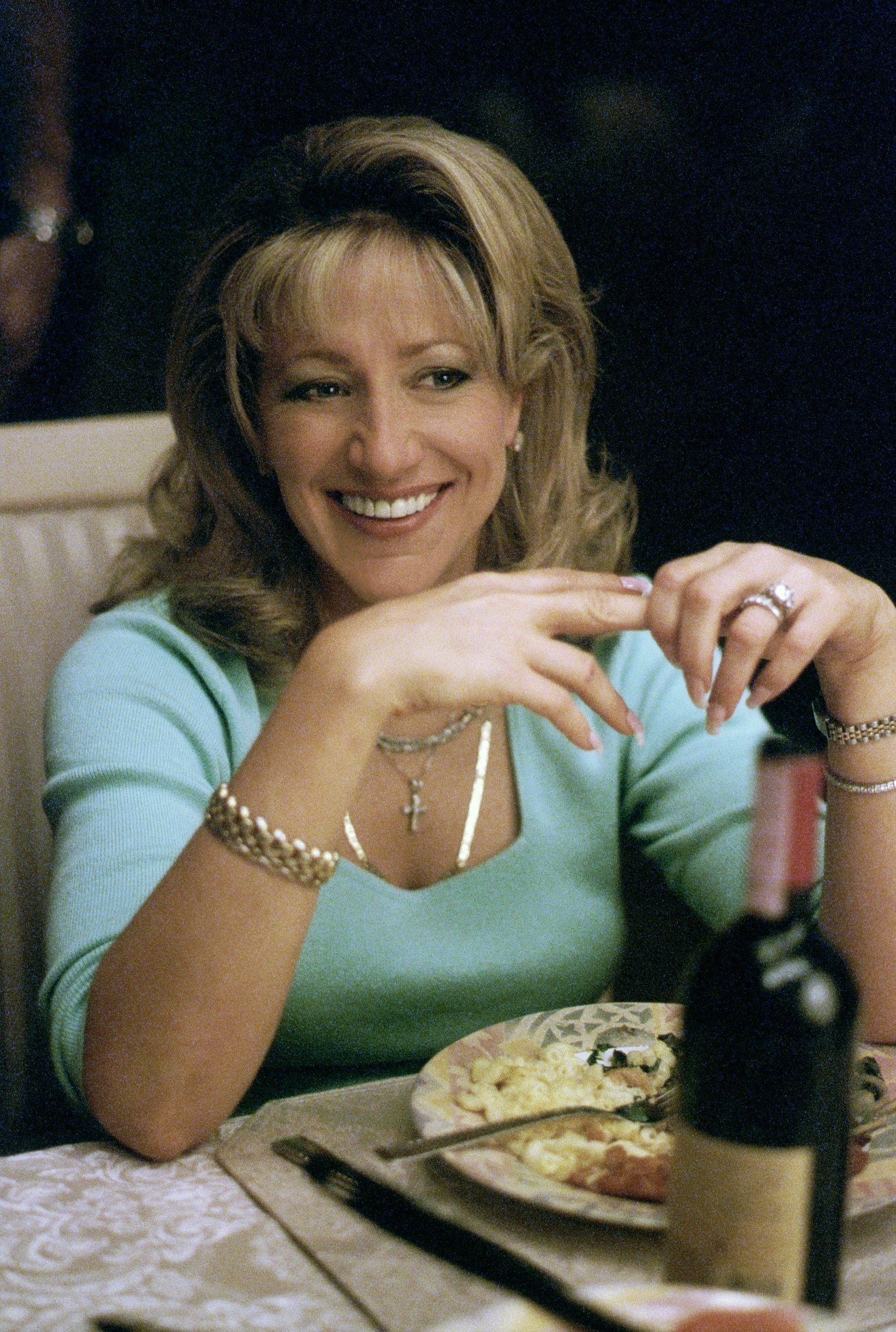 Edie Falco continued filming "The Sopranos" after being diagnosed with breast cancer. (Getty Images)